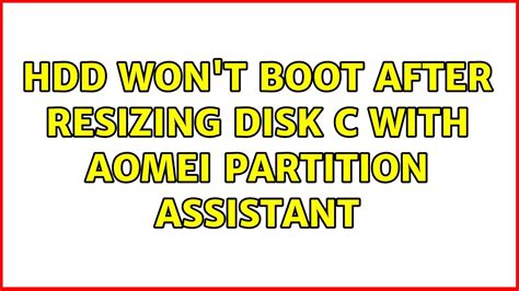 after using aomei disck clone machine won't boot|aomei cloned disk won't boot.